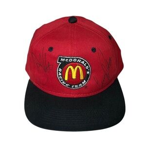 Vintage 90’s USA Made McDonald's Racing Team Autographed Snapback Hat